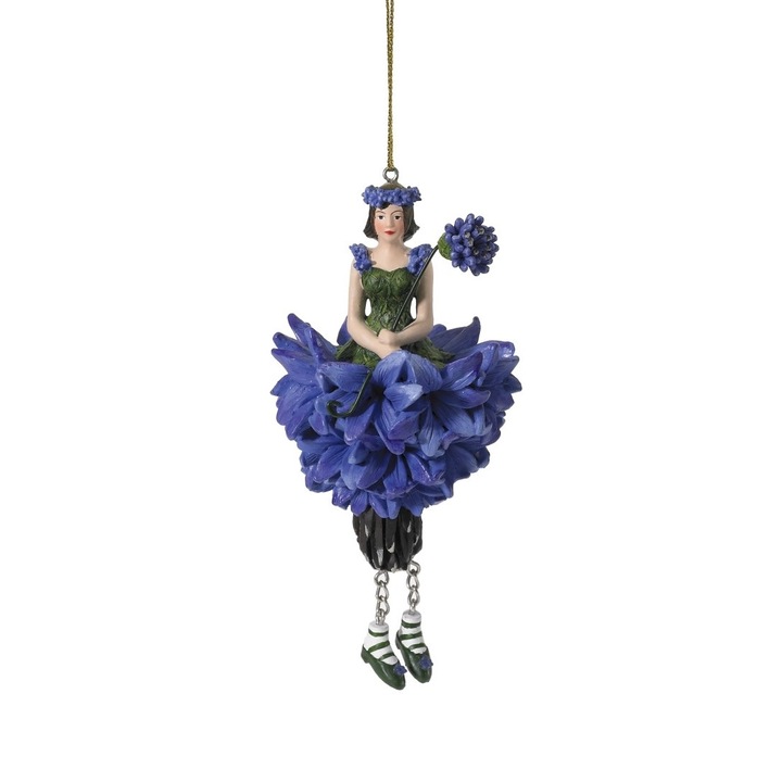 Kék Viráglány figura akasztókkal, 12 cm