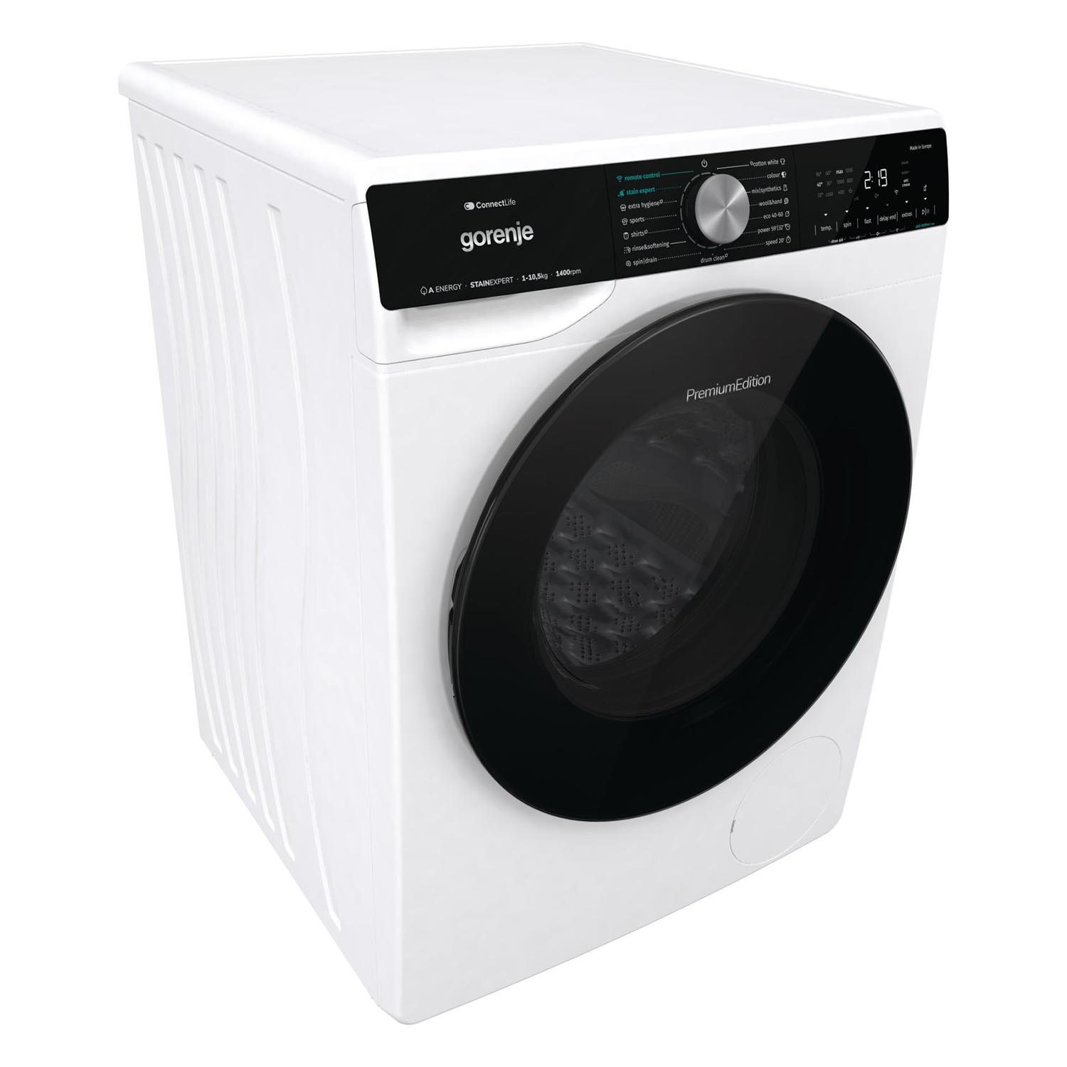 Gorenje WNS1X4ARTWIFI Masina de spalat cu incarcare frontala, clasa energetica A, 1400 rpm, capacitate 10,5 kg, 15 programe, LED, Alb