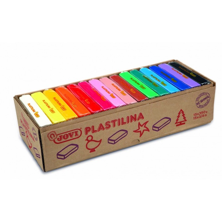 Plastilina 15 culori x 350g Jovi