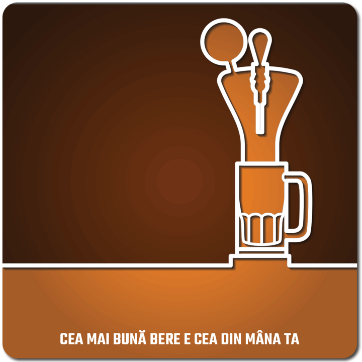 Suport de pahare, Cea mai buna bere, 10x10cm