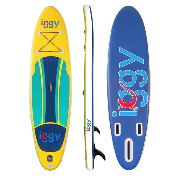 Paddle Board, iggy, stand up, gonflabila, 305x81x15 cm, protectie single layer, suprafata anti-alunecare, accesorii: 1 rucsac, 1 aripioara mare, 2 aripioare mici, 1 kit reparatii, 1 curea prindere, 1 vasla, 1 pompa "IGPB-305-01"