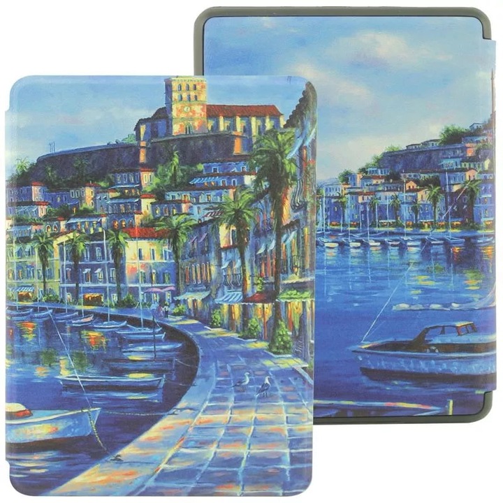 Husa pentru Kindle Paperwhite 2021 6.8 inch ultra-light Aiyando, town boats