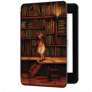 Husa pentru Kindle Paperwhite 2021 6.8 inch ultra-light Aiyando, girl bookstore
