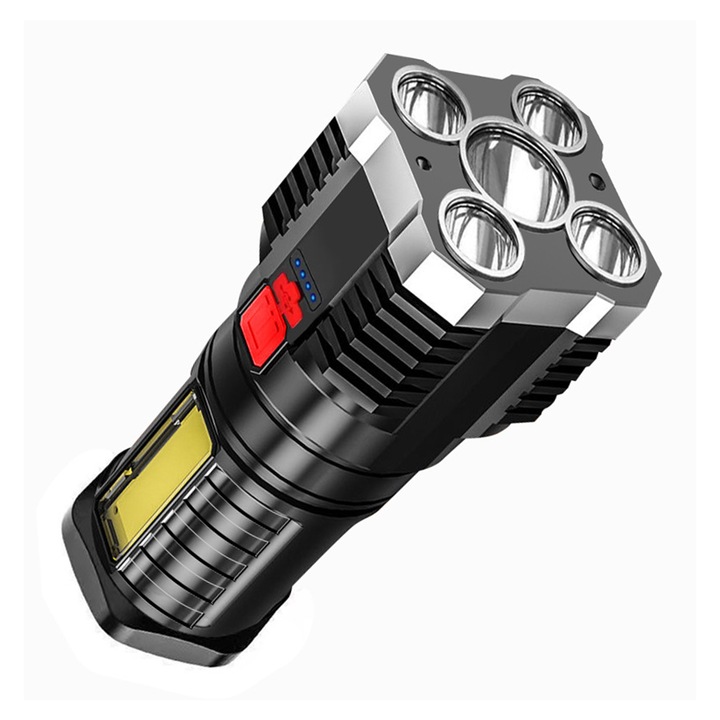 Фенер L-S03 Quake-COB (1 страничен светодиод + 4 предни светодиода)