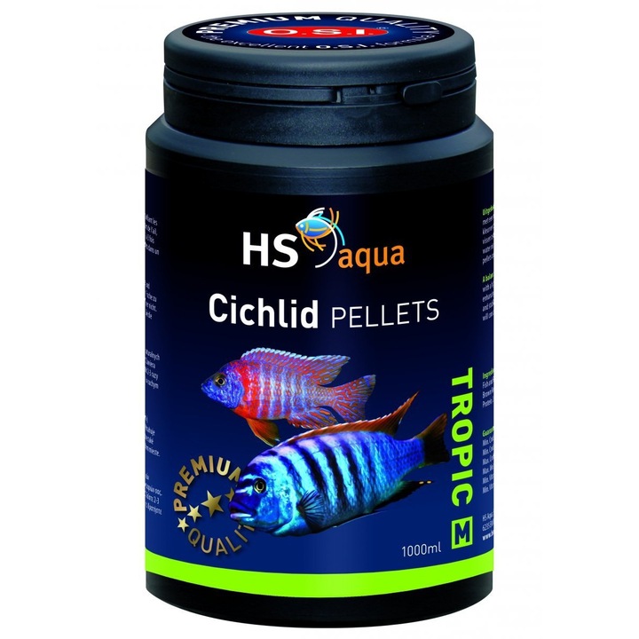 Hrana pentru ciclide, HS Aqua by OSI, 1000ml