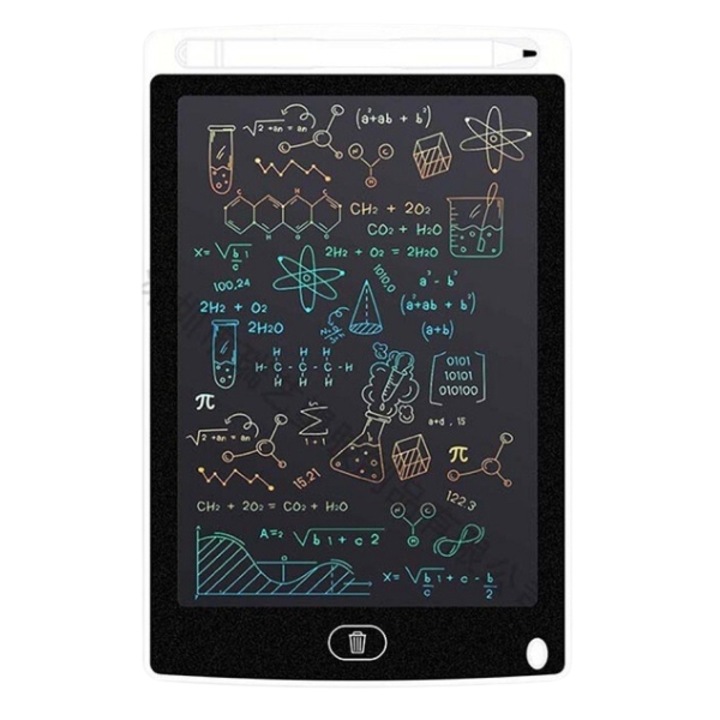 Tableta desen pentru copii, cu stilus pen 8.5 inch, scriere colora, Frost White