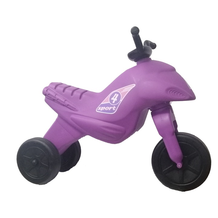 Motocicleta copii cu trei roti fara pedale, mic, mov