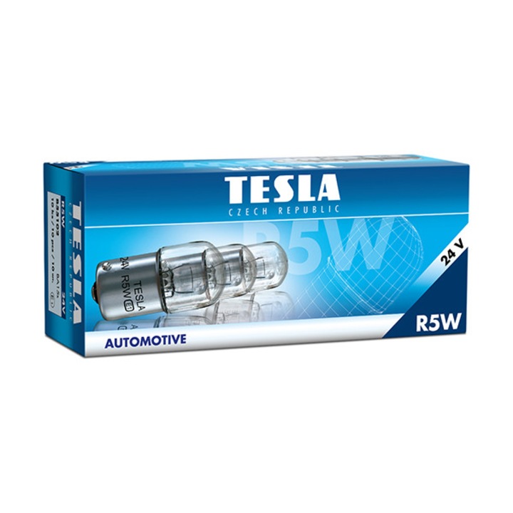 Set 10 becuri auto auxiliare, Tesla, R5W, 24V, pozitie