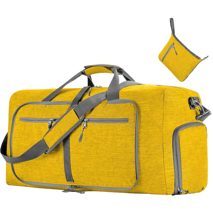 Пътна чанта BYONDSELF, 65 L, с отделение за обувки, жълт