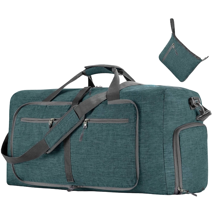 Пътна чанта BYONDSELF, 65 л, сгъваема, с отделение за обувки, зелен