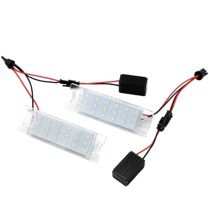 Set 2x lampi LED numar dedicate Opel Astra H Astra J Corsa D Corsa C Insignia Zafira B Vectra Meriva
