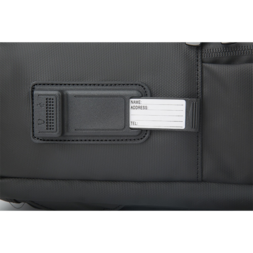 Rucsac pentru laptop Golden Wolf, Negru, rezistent la apa, port USB