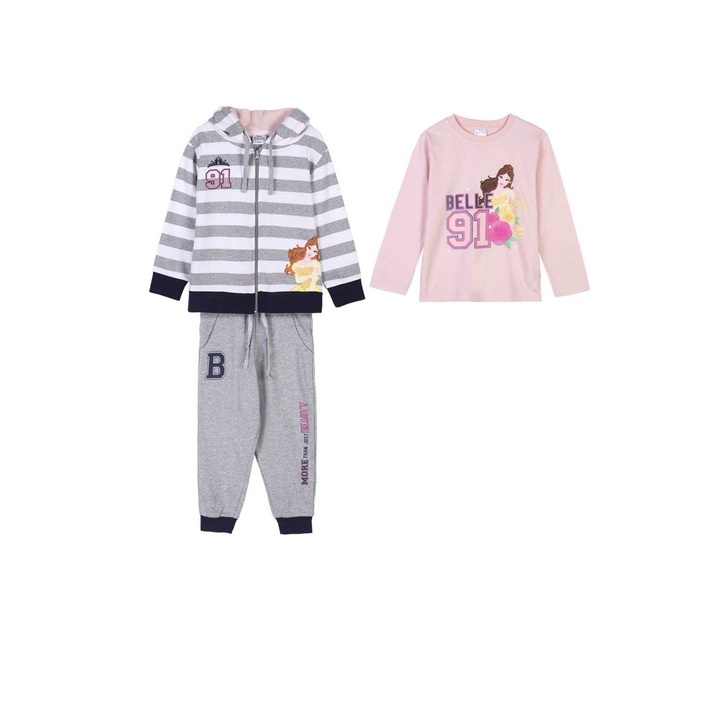 Trening fete Princess 3 piese 10294, Gri/Roz