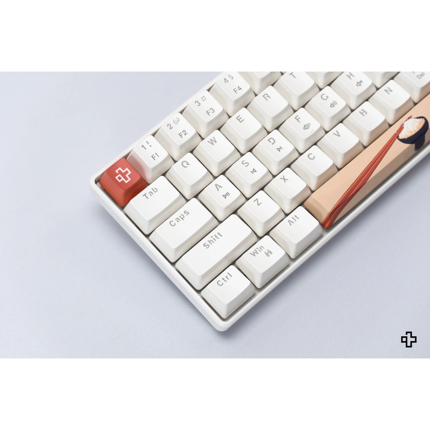 Tastatura mecanica gaming QwertyKey Rice V2 Alba, Hotswap, switch
