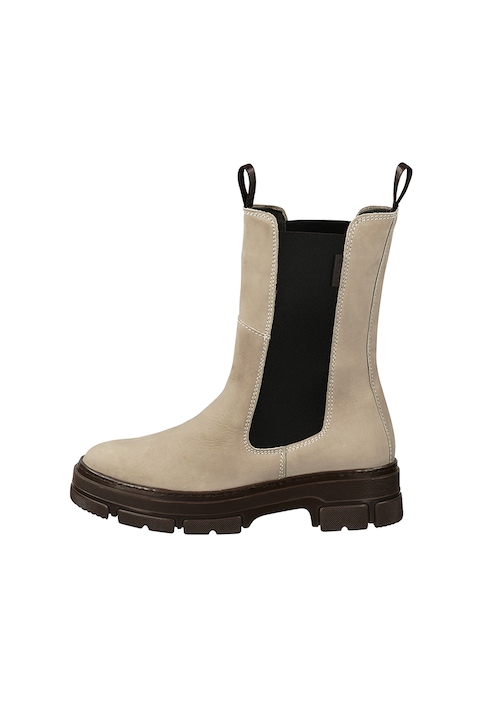 Gant, Ghete chelsea high-cut de piele nabuc, Bej, 39