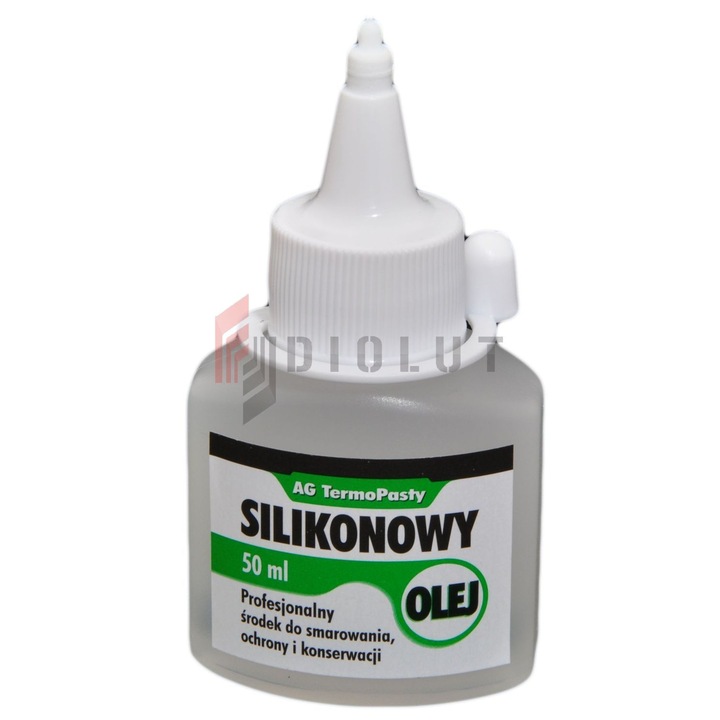 Ulei de silicon, AG Chemistry, 00016094, Ulei vascos pe baza de silicon, Are proprietati izolante ridicate, Elimina curentii vagabonzi si descarcarile corona, Compatibil cu majoritatea materialelor, 50 ml