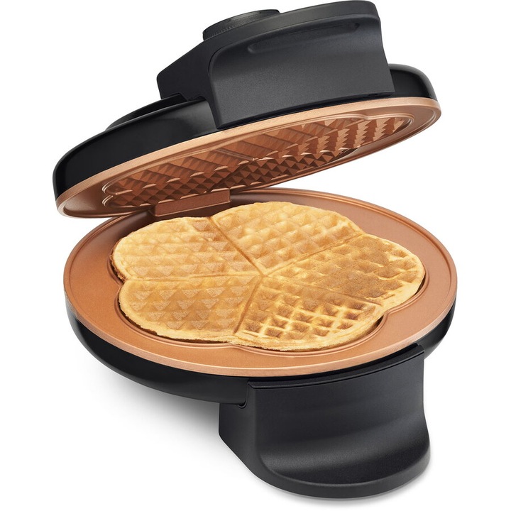 Aparat preparat vafe Trisa Retro Waffles 7384.4212, Culoarea Neagra