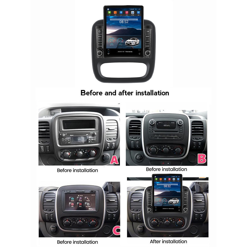 Carplay-Android Auto Pour Renault Trafic 2015-2019-Opel Vivaro 2014-2018  Autoradio Android Bluetooth 2 Din Car Stereo Con Touch Scre - Cdiscount Auto