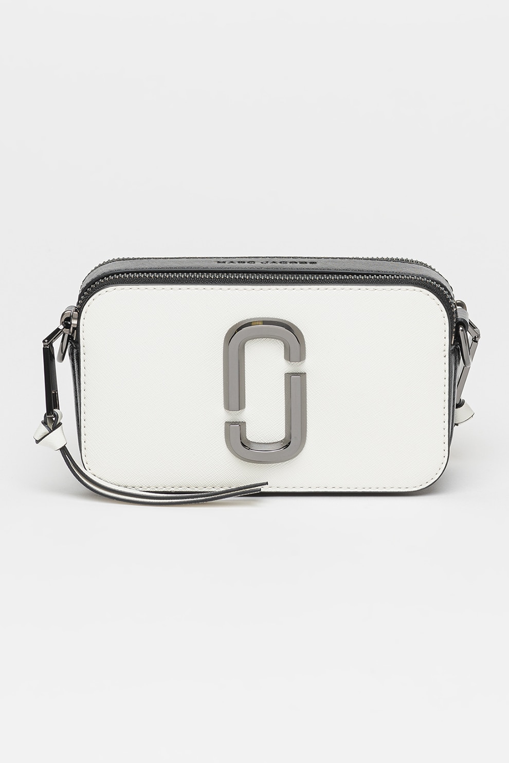 Marc Jacobs, Geanta crossbody de piele The Snapshot, Negru, Alb