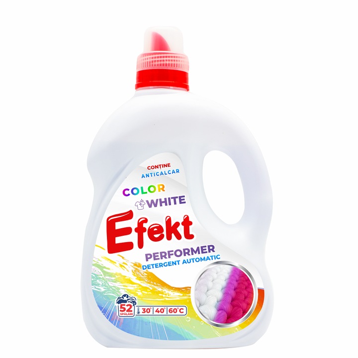 Efekt folyékony mosószer, fehér és színes ruhákhoz, 1820 ml