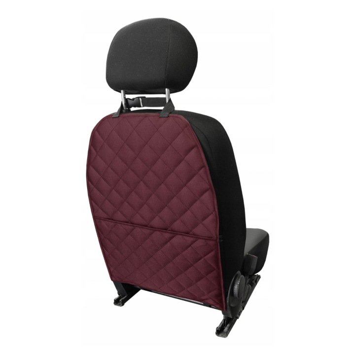 Защита на облегалката на стола с джоб органайзер, бордо, универсална, квадратен метър
