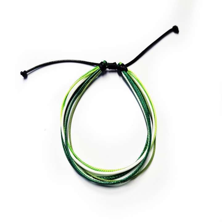 Bratara reglabila din mai multe snururi cerate, Nature vibes by Wild Bracelets