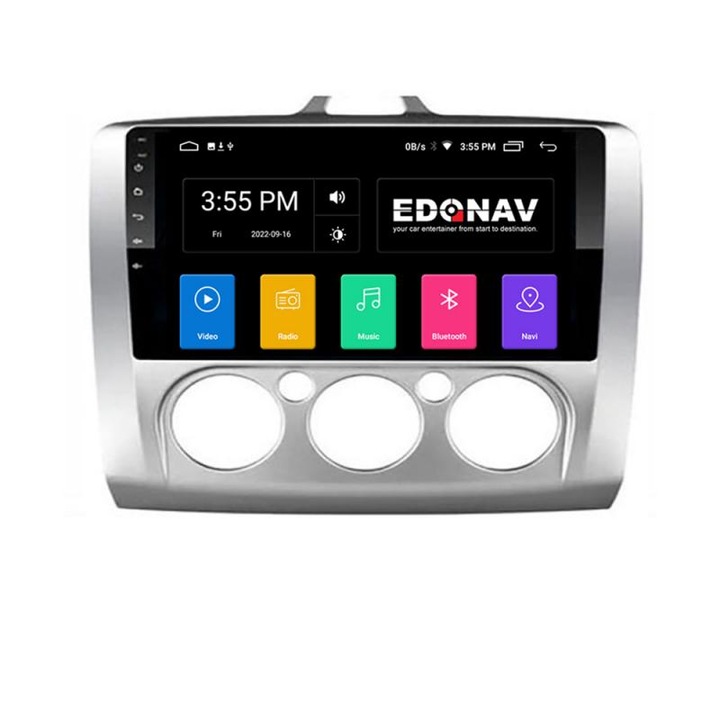 Dedikált navigációs rendszer Ford Focus 2 Manual A-140-Manual 2+16 GB Android Waze USB Internet Navigáció Youtube Rádió