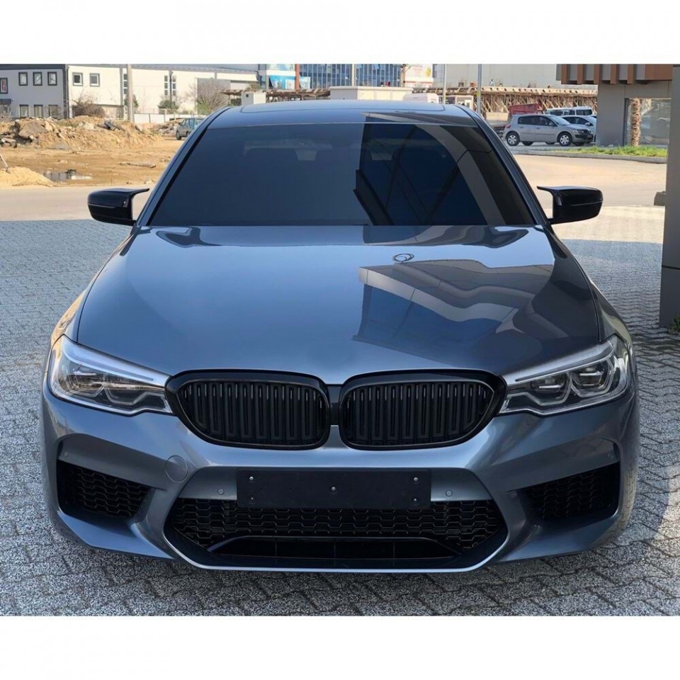 Set 2 Capace oglinda compatibile cu BMW seria 5 G30 2017-> Negru lucios ...