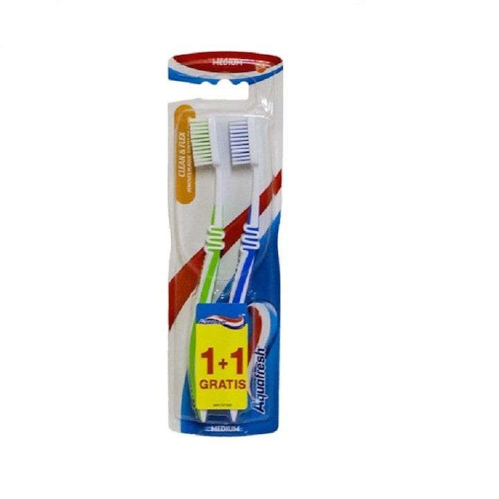 Set 3 x Periuta de Dinti Aquafresh Clean & Flex Twin