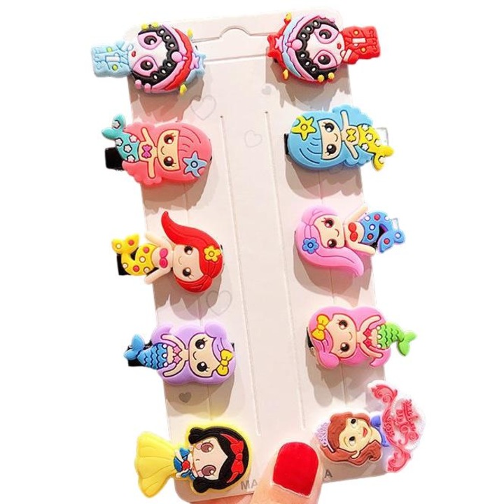 10 db-os Izmael hajcsat készlet, gumi/fém, többszínű