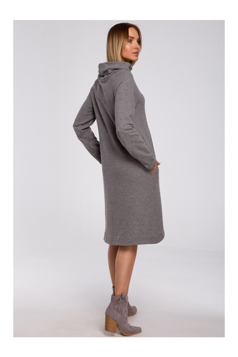 Aszimmetrikus ruha magas gallerral, MOE, Szürke, M