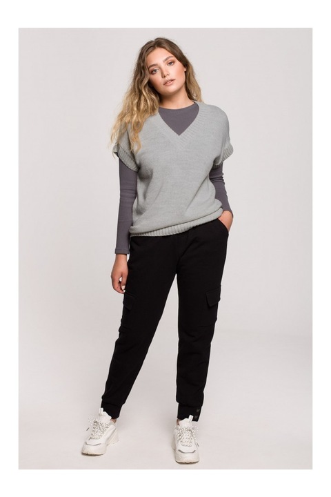 BeWear Női kötött mellény Reenzong BK076 szürke, Szürke