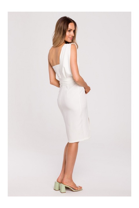 Made of Emotion Női midi ruha Yarro M673 ekrü, Fehér