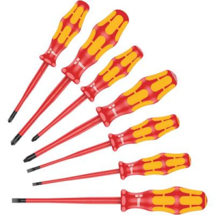 Set surubelnite cu cap subtire izolate la 1000 V, WERA 160 iSS/7, 7 piese