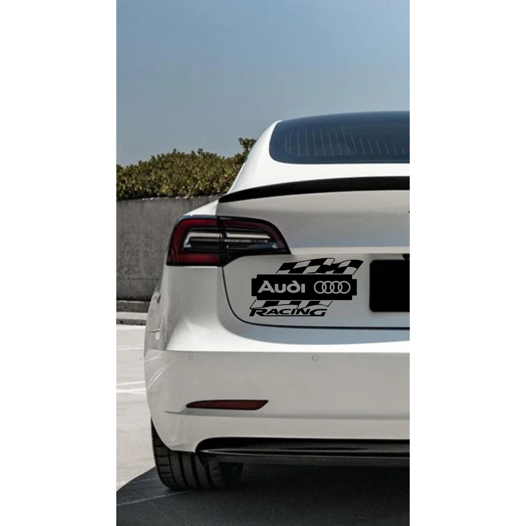 Sticker auto, AUDI racing, negru, 20,7 x 10,5 cm - eMAG.ro