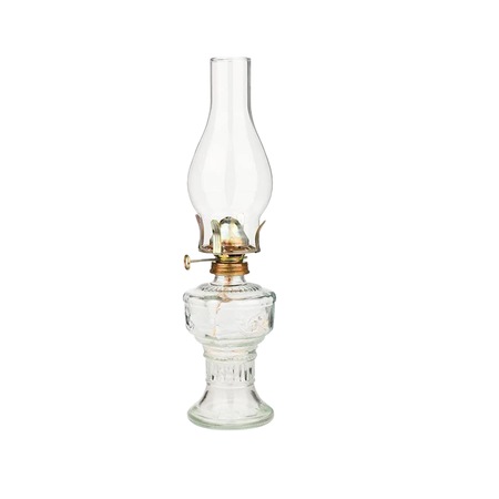 Antiek olielamp glas 30 cm - Curiosa en Kunst.nl