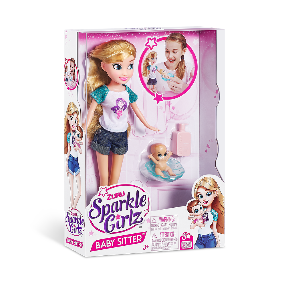 Комплект за игра Sparkle Girlz - Кукла детегледачка - eMAG.bg