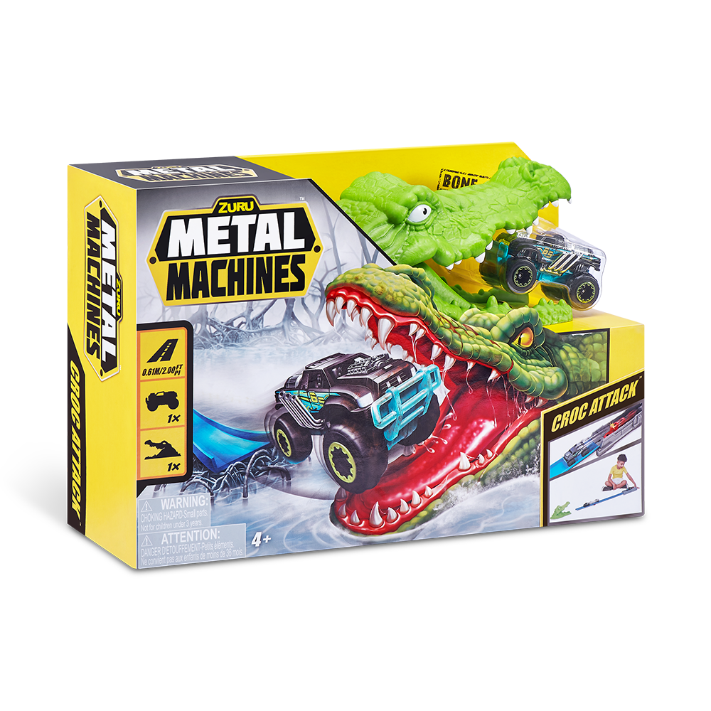 Set de joaca Metal Machines - Crocodilul Furios, cu pista - eMAG.ro