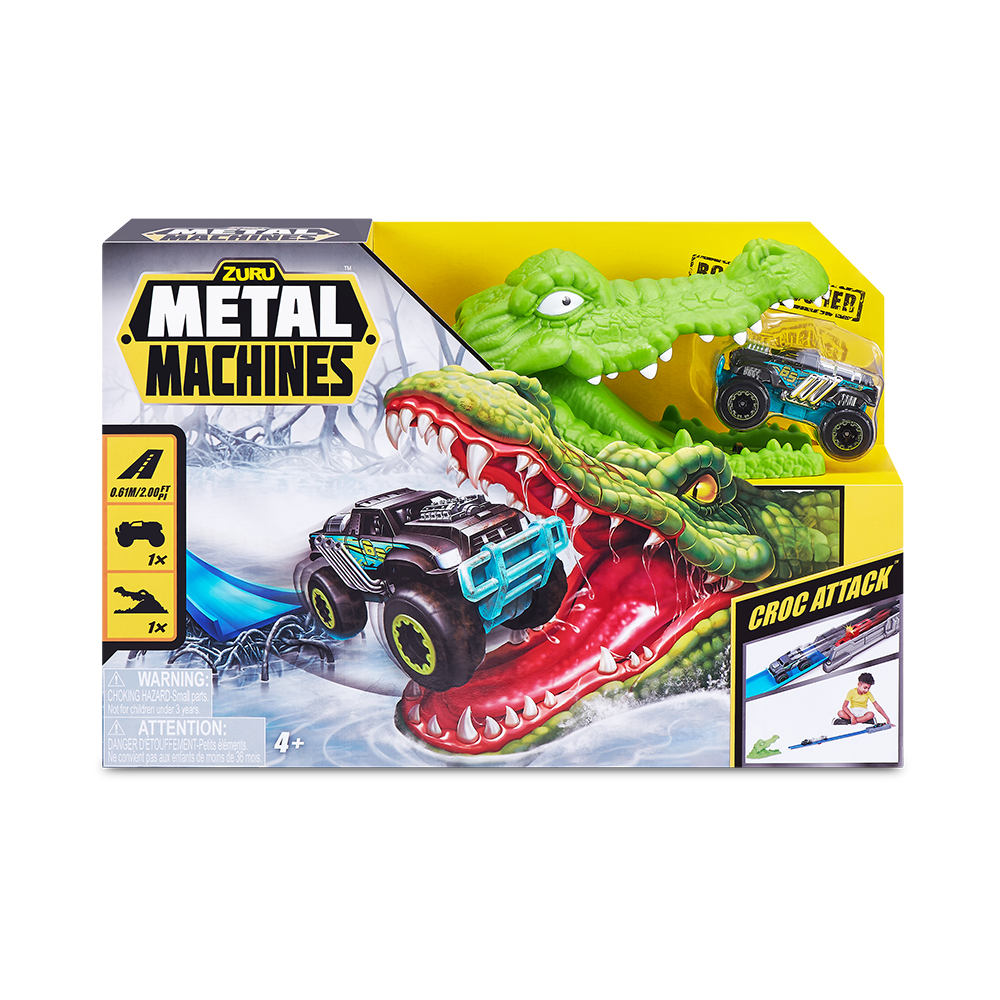 Set de joaca Metal Machines - Crocodilul Furios, cu pista
