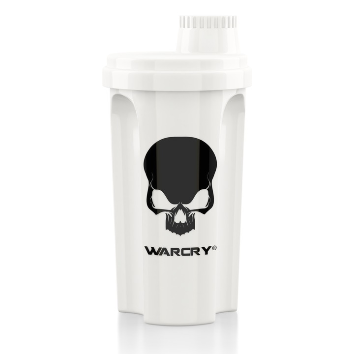 Shaker WARCRY® pentru prepararea suplimentelor nutritive sub forma de pudra, Alb, 700ml