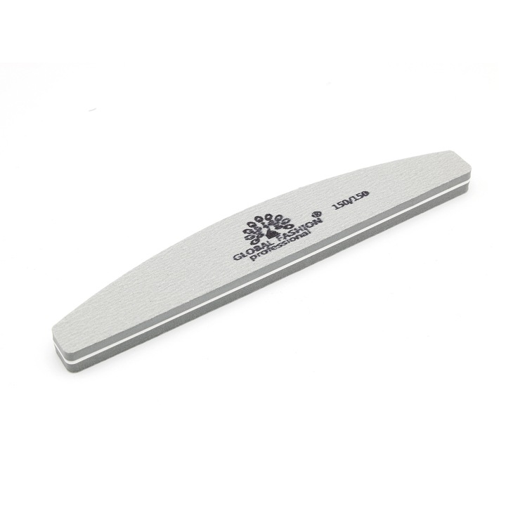 Buffer pentru unghii, Global Fashion, Granulatie 150/150, gri