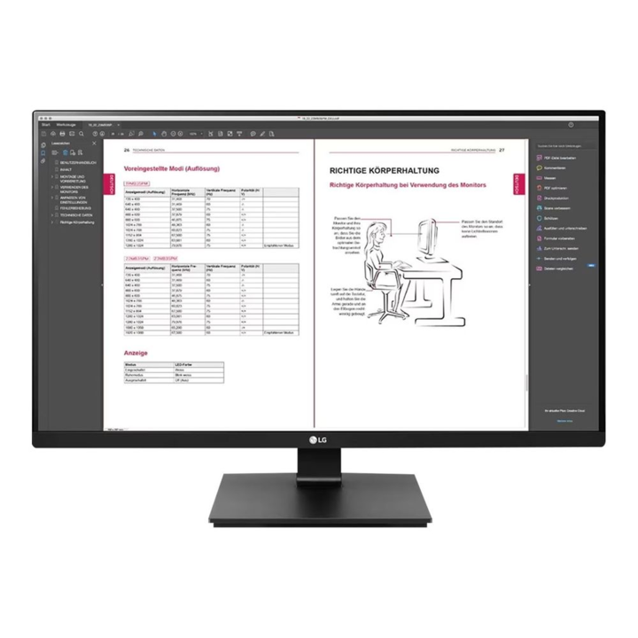 LG 27BN65QP-B számítógép monitor 68,6 cm (27") 2560 x 1440 pixelek Quad HD LCD Fekete (27BN65QP-B.AEU)