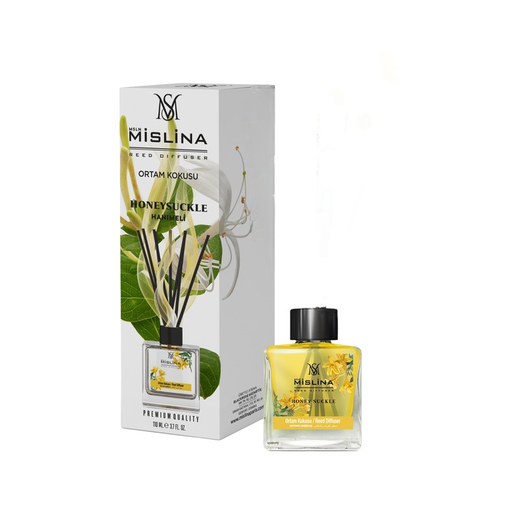 Odorizant de camera cu betisoare, Mislina, 110 ml, Mana Maicii Domnului