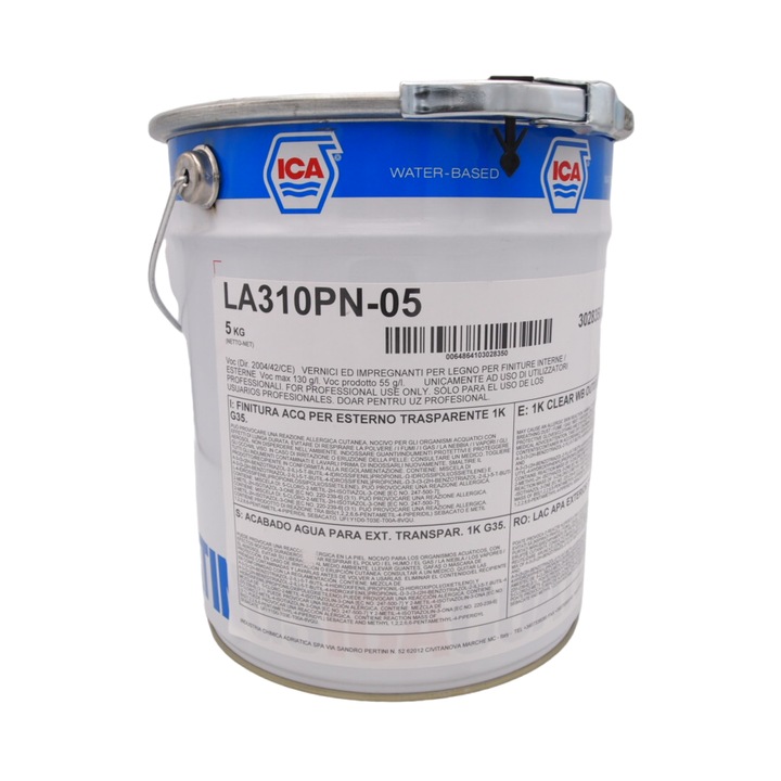 Lac pensulabil pentru geamuri si usi de exterior, ICA, LA310PN, transparent, semi-mat, 5 kg