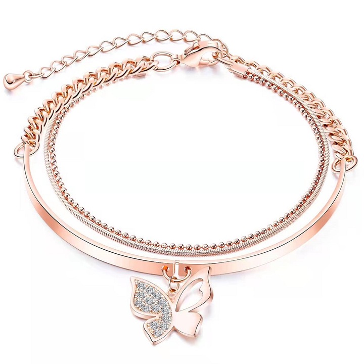 Női karkötő Izmael, Ottilie, Rozsdamentes acél, Rózsarany