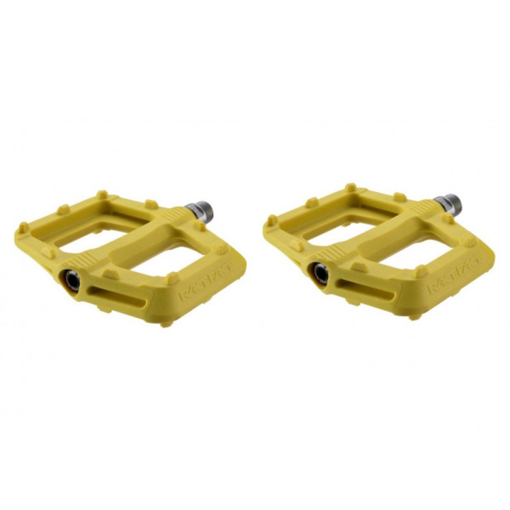 Pedale profesionale Race Face Ride, material compozit, 18 pini, culoare galbena