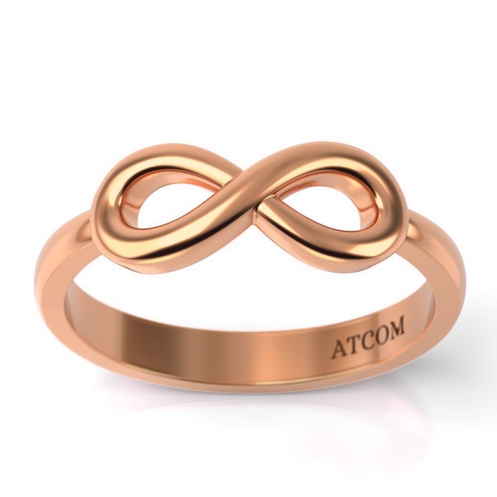 Atcom Infinit Eljegyzési gyűrű, rózsaszín arany