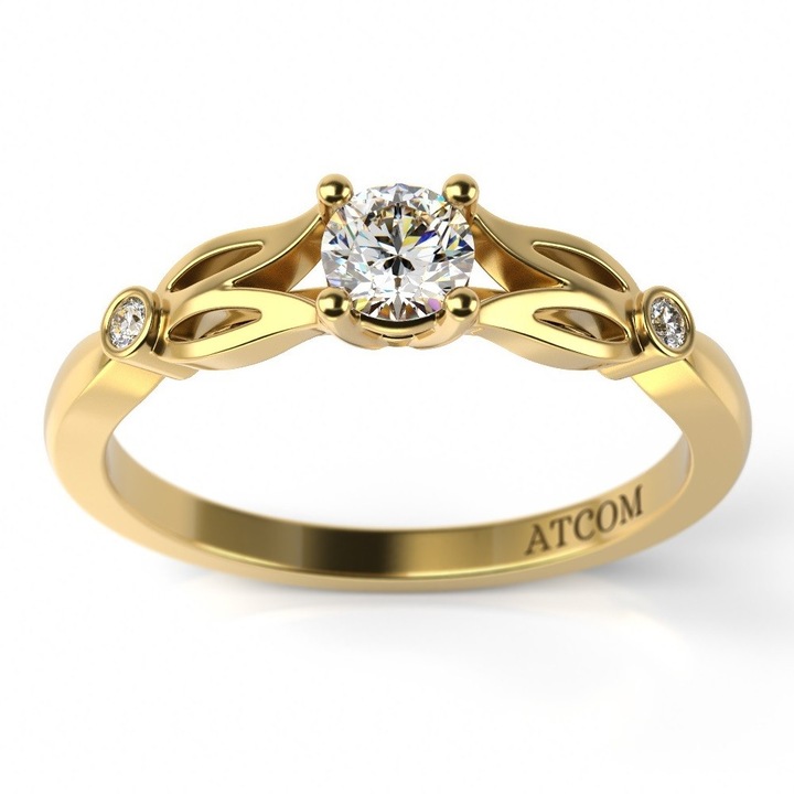 Годежен пръстен от жълто злато модел Карлос