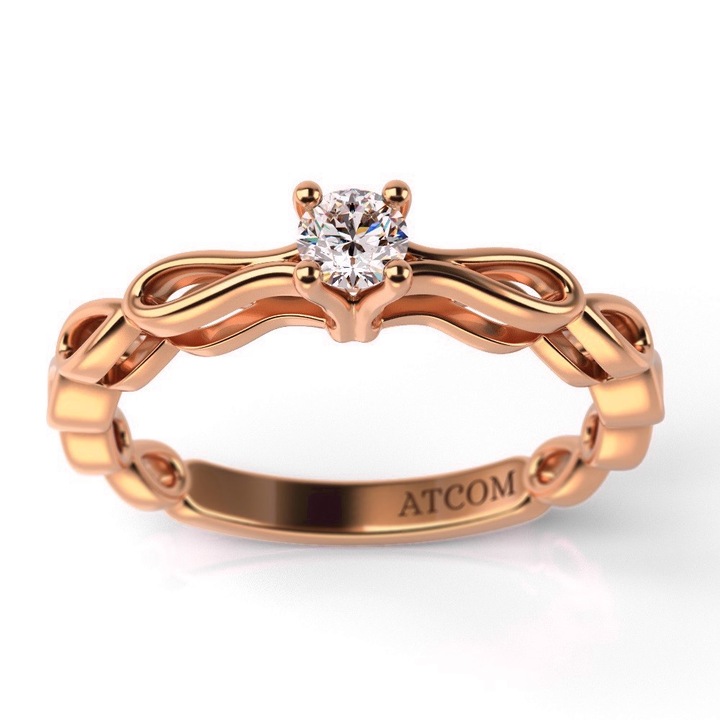 Годежен пръстен от розово злато Perodon