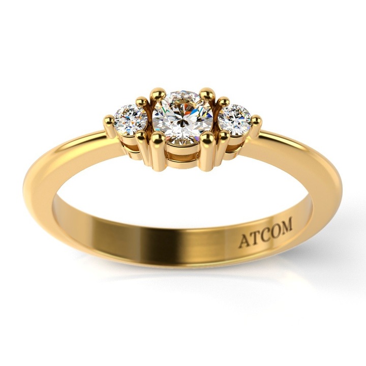 Годежен пръстен от жълто злато Везни